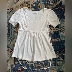 Victorias Secret White Women's Babydoll Top L